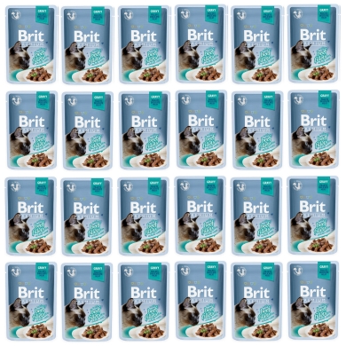 Brit Premium 24 x saszetka 85g wołowina w sosie